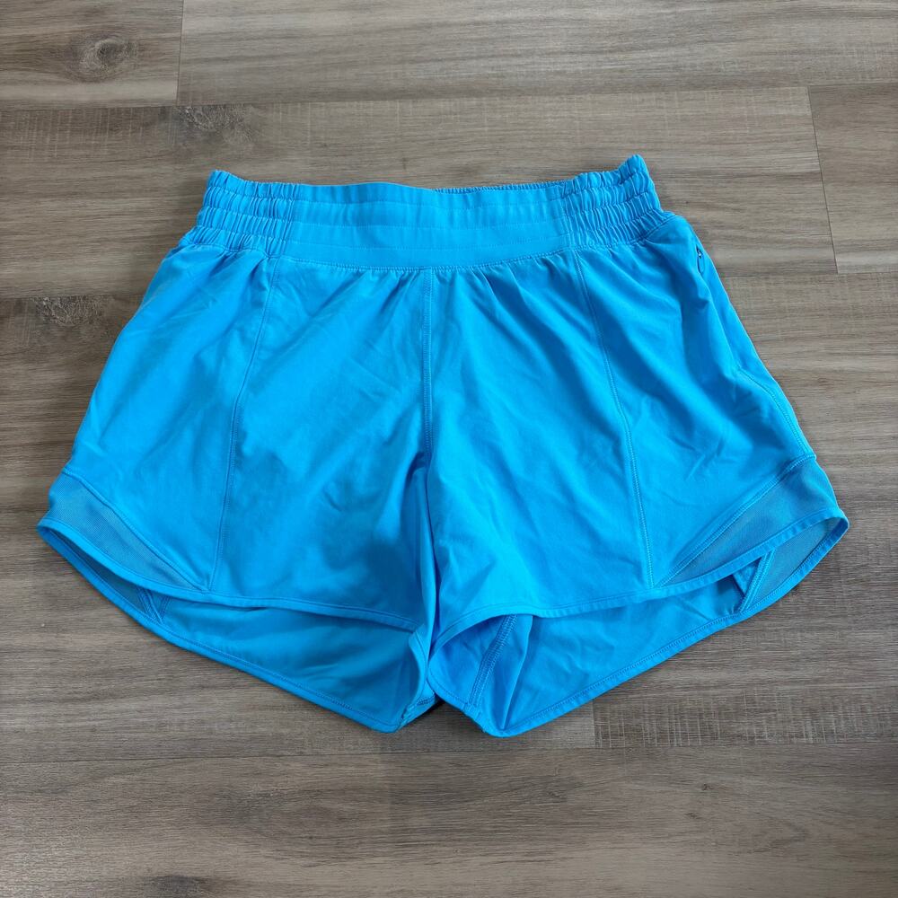 Lululemon Hotty Hot High-Rise Lined Short 4" Women Size 4 Blue